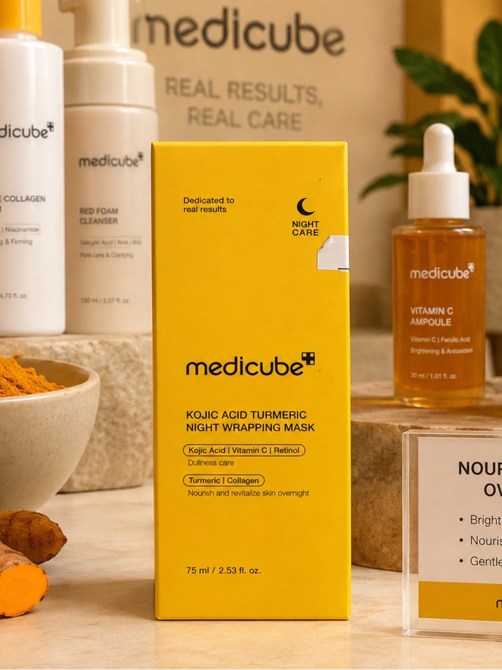 Medicube Yellow Kojic Acid Turmeric Night Wrapping Mask